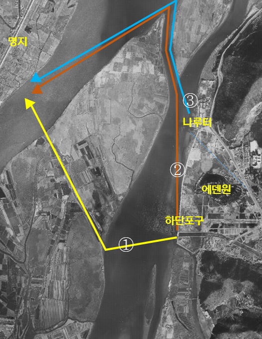 ferry route to myeongji